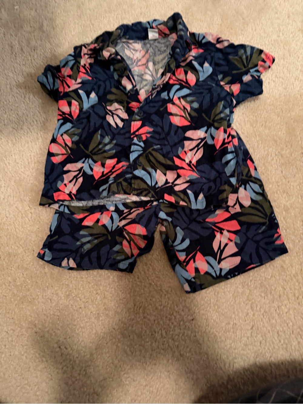 Old Navy Navy Blue Floral Kids Matching Set